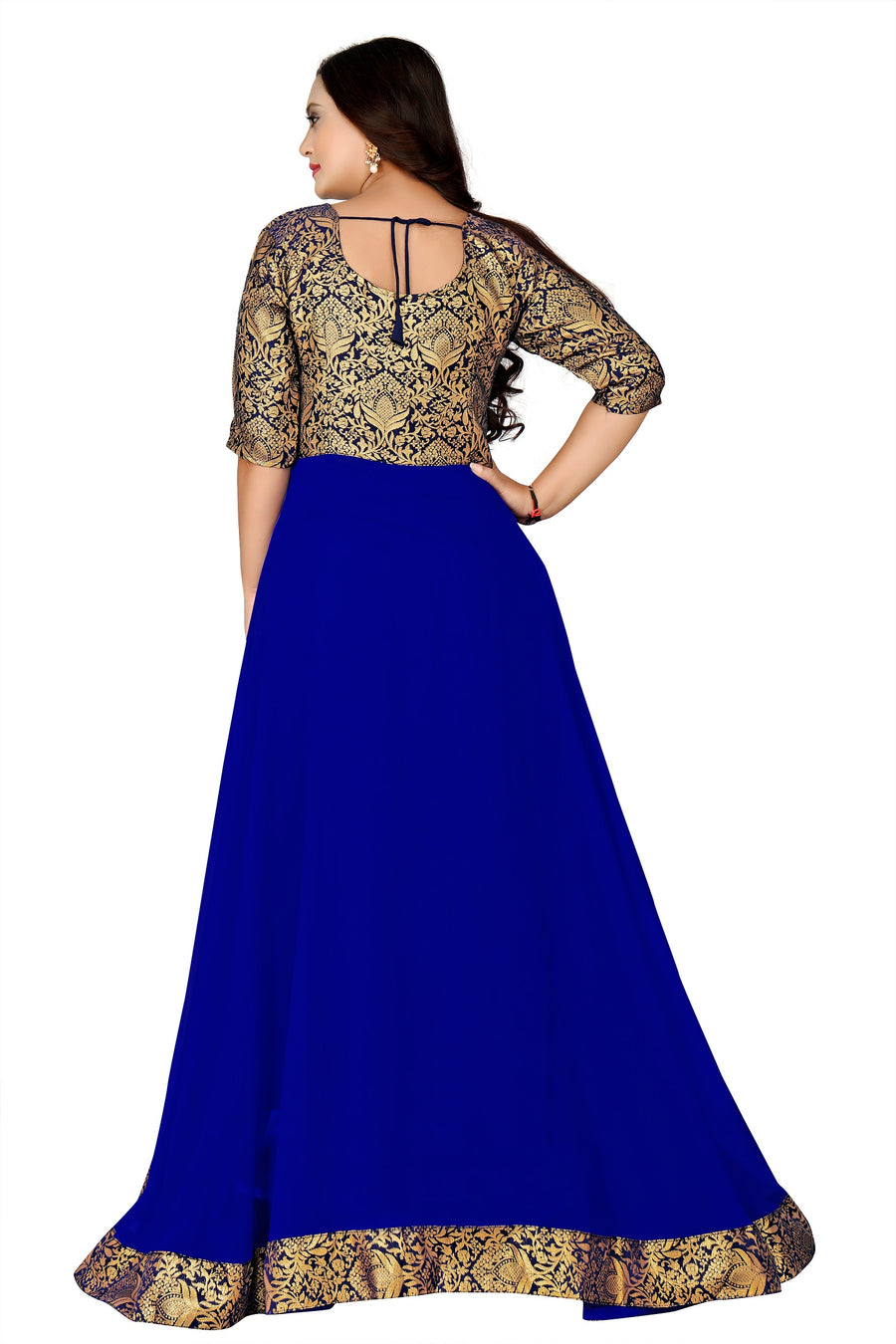 Women's Self Design Jacquard Maxi Dress – Full Length