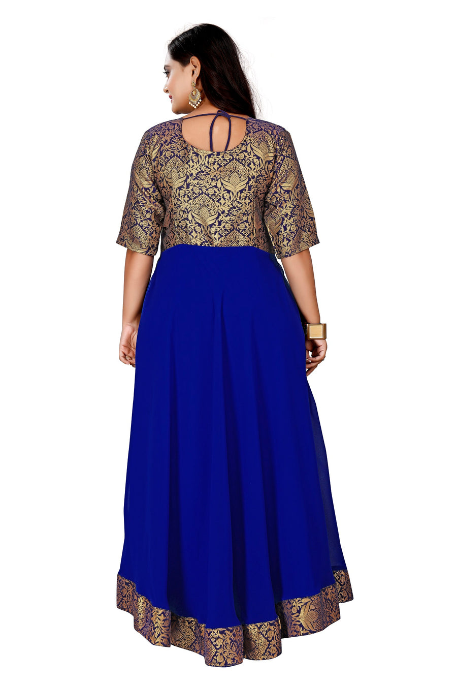 Women's Self Design Jacquard Maxi Dress – Full Length