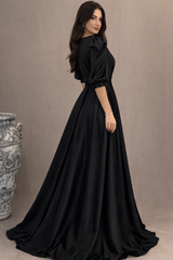 Women's Lycra Blend Fit & Flare Dress – Full Length