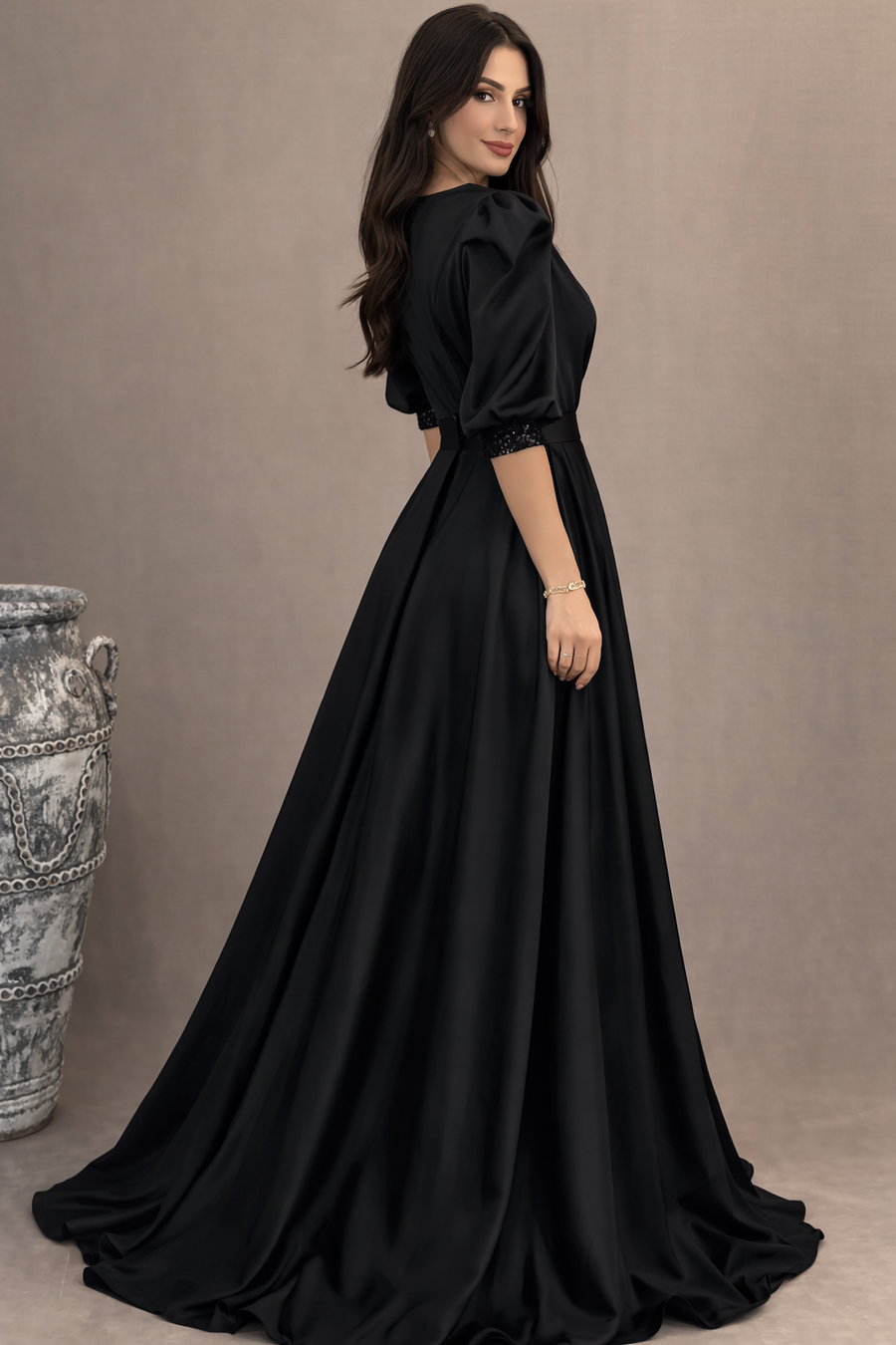 Women's Lycra Blend Fit & Flare Dress – Full Length