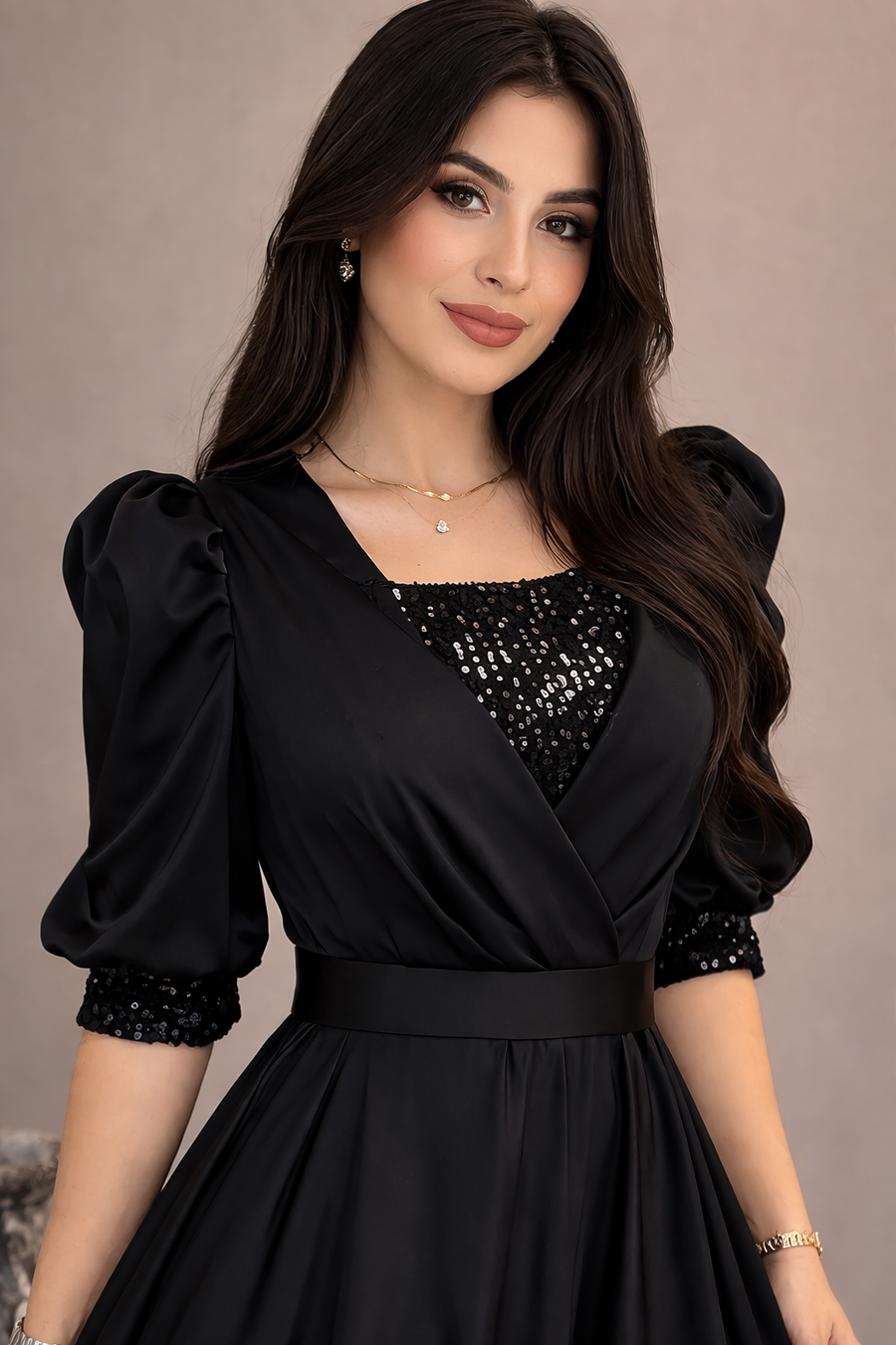 Women's Lycra Blend Fit & Flare Dress – Full Length