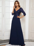 Women's Embroidered Georgette Fit & Flare Dress – Full Length