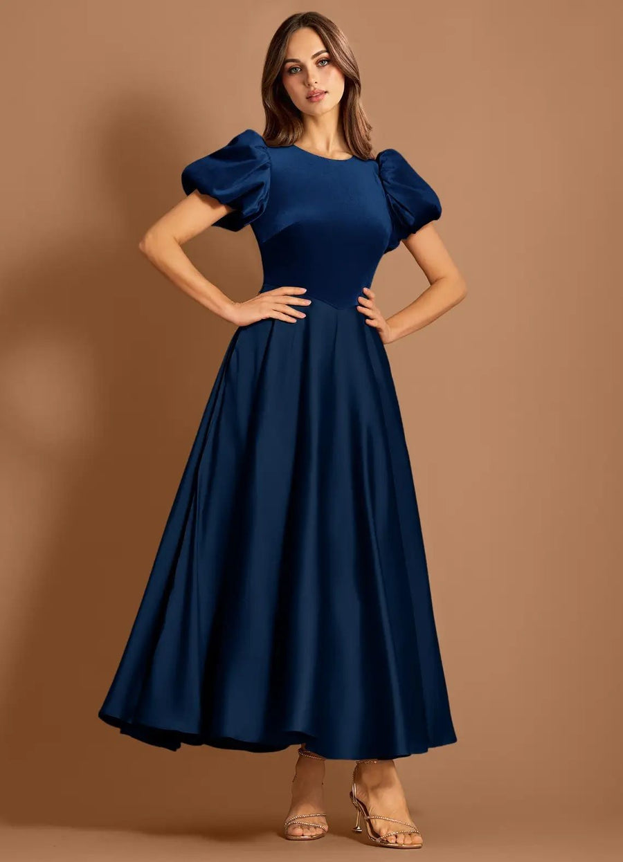 Women's Viscose Rayon Fit & Flare Dress – Midi