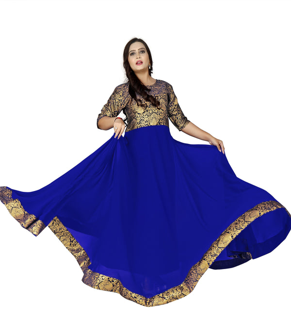 Women's Self Design Jacquard Maxi Dress – Full Length